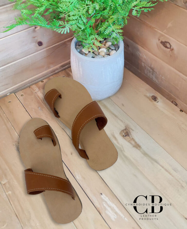 Ladies' Leather Cross Over Toe Sandal