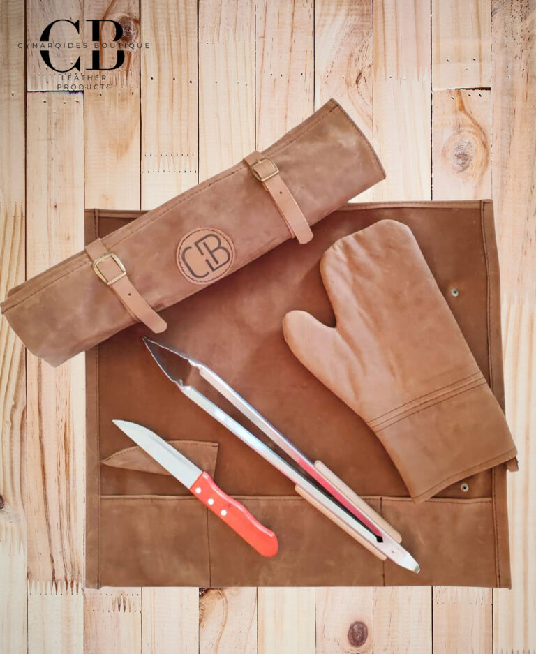 Leather Braai Set