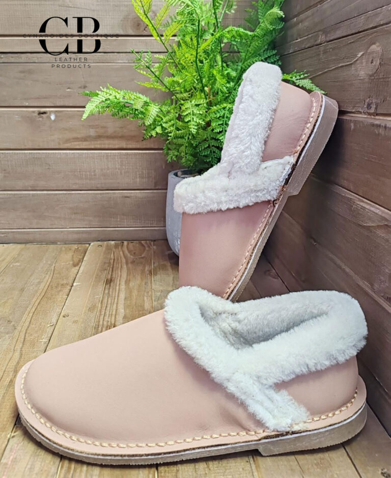 Low-Cut Leather Slippers