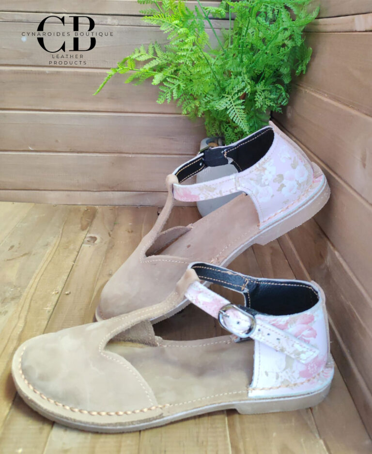 Anika Baby Doll Leather T-Strap Shoe Printed