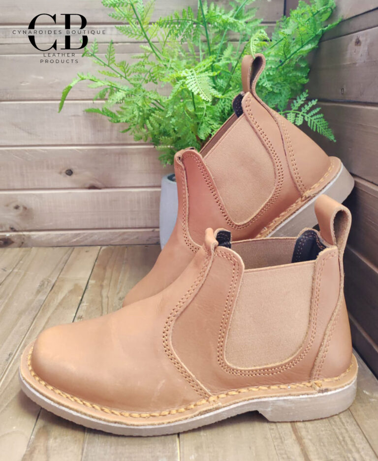 Ladies Leather Slip-On Boots