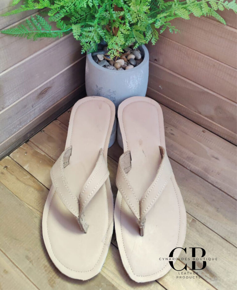 Leather V-Slip Plakkie