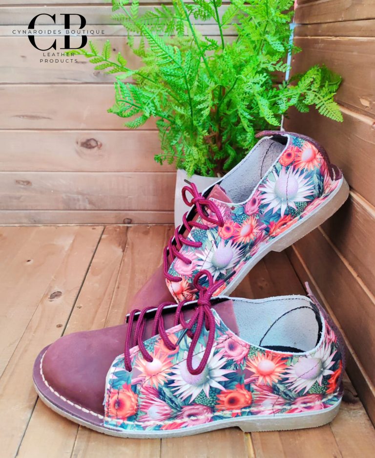 Leather Printed Tekkie Vellies